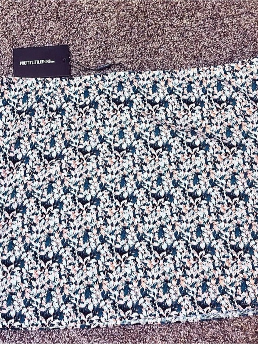 PrettyLittleThing size 20 CN5967 Floral Mini Skirt in Blue & Pink Size 20 NWT